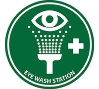 Slips Away All your Non Slip Solutions Warehouse Floor Graphic Marker Safety Signs -High Visibility - Strong Self Adhesive EWM18 - Eye Wash Station