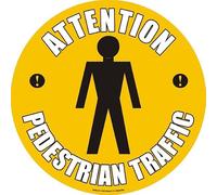 Slips Away All your Non Slip Solutions Warehouse Floor Graphic Marker Safety Signs -High Visibility - Strong Self Adhesive EWM07 - Pedestrian Traffic