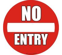 Slips Away All your Non Slip Solutions Warehouse Floor Graphic Marker Safety Signs -High Visibility - Strong Self Adhesive EWM03 - No Entry
