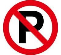 Slips Away All your Non Slip Solutions Warehouse Floor Graphic Marker Safety Signs -High Visibility - Strong Self Adhesive EWM102 - No Parking (Symbol)