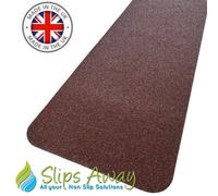 Slips Away Anti Slip Tread Cleats Pre Cut Tiles 150mm X 610mm Brown 5 Pack