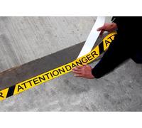 Slips Away Black And Yellow Attention Danger Anti-Slip Tape ( 75mm X 18.3mm )