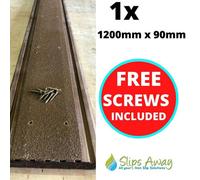 Slips Away Extra Wide Non Slip Decking Strips Grp Heavy Duty Pro Grade 90mm - Brown
