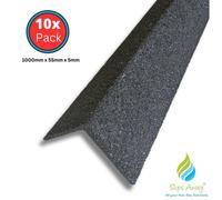 Slips Away Grp Stair Nosings Heavy-Duty Anti-Slip Safety Tread - Non-Slip Step Edge Protection Black 1000mm