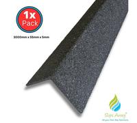 Slips Away Grp Stair Nosings Heavy-Duty Anti-Slip Safety Tread - Non-Slip Step Edge Protection Black 3000mm