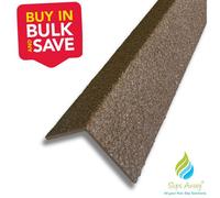 Slips Away Grp Stair Nosings Heavy-Duty Anti-Slip Safety Tread - Non-Slip Step Edge Protection Brown 1000mm