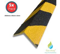 Slips Away Grp Stair Nosings Heavy-Duty Anti-Slip Safety Tread - Non-Slip Step Edge Protection Hazard 2500mm