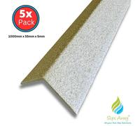 Slips Away Grp Stair Nosings Heavy-Duty Anti-Slip Safety Tread - Non-Slip Step Edge Protection White 1000mm