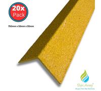Slips Away Grp Stair Nosings Heavy-Duty Anti-Slip Safety Tread - Non-Slip Step Edge Protection Yellow 750mm