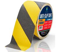Slips Away Hazard Warning Yellow Black Anti Slip Tape Roll Standard Grade 25mm 150mm X 18.3M