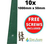 Slips Away Non Slip Decking Strips Grp Heavy Duty Pro Grade 50mm - Green