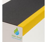 Slips Away Stair Tread Nosing Covers - Grp Heavy Duty Anti Slip - 1000mm Black & Yellow