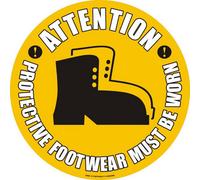 Slips Away Warehouse Floor Graphic Marker Safety Signs - Strong Self Adhesive Ewm13 - Protective Footwear