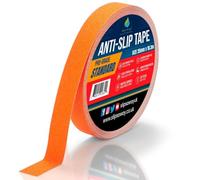 SlipsAway Anti-Slip Tape Roll - Strong Adhesive Grip Tape for Stairs Tread, Ramp & Deck - 25mm x 18.3m Waterproof Non-Skid Tape for Indoor/Outdoor Use - Made in the UK - Orange