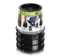 Slipstick 3 Inch Bed Risers/Furniture Raisers with Steel Reinforced Holder Top, Lifts Height 3" (4 Pack)