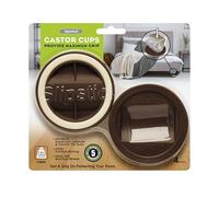 Slipstick CB845 Bed Roller / Furniture Wheel Gripper Castor Cups (Set of 4) 84 mm Round Caster Cup Floor Protectors, Brown