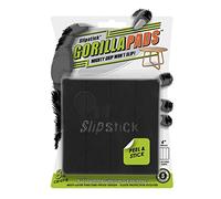 Slipstick GorillaPads Non Slip Furniture Pads/Gripper Feet Floor Protectors (Set of 8) Premium 100mm Pre-Scored Square Self Adhesive Rubber Stoppers for Furniture Legs, Black, CB157-8