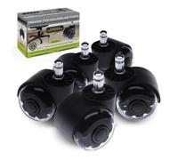 Slipstick Premium Rubber Office Chair Caster Wheel Replacements (Set of 5) for All Hard Surface Floors and Carpet, Heavy Duty 2 Inch Twin Rollerblade Chair Wheels with Universal Fit 7/16” Stem, CB684