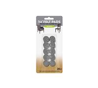 Slipstick Premium Wool Felt Furniture Pads/Small Chair Feet Floor Protectors (3/4 Inch Round) Includes 20 Heavy-Duty Felt Pads with Self Stick Adhesive, Gray, CB111