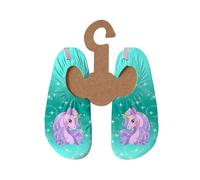 Slipstop Children's beach shoes, non-slip bathing shoes for girls, sun protection factor 50+, Bellisima Unicorn, 4.5/6 UK Child