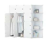 Slish 12-Door Hanging Wardrobe with Corner Cabinet - Dust Proof Easy Installat Space-Saving Sto Solut for Bedroom & Dorm Room