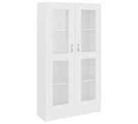 Slish 150cm Tall 4 Tier Floor Display Cabinet Versatile White Boohelf with 4 Cube Shelves & Doors for Living Room Bedroom Kitchen Home Office Sto Soluts