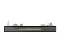 Slish 160cm Wall Mounted Floating TV Unit - 100% Solid Wood, 2 Ders & 1 Flip Down Door, Modern Floating Shelves for Living Room Sto & nizat