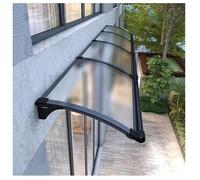 Slish Aluminum & Polycarte Front Door Canopy ning Carbon Steel Bracket Sun & Rain Protect Black Outdoor Cover (120x180cm/47x71in)