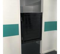 Slish Black & White Wooden Garden Swing - Single Sa Door for Kitchen & Cafe Entry - Hind Design, 50cm x 90cm, Weather-Resistant