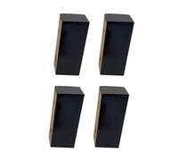 Slish Black Wooden Fur Legs 10cm - L-Sd Sofa Feet & Couch Risers, 4-Pack Replacement Table Legs for Sofas & Dressers, Sturdy & Ele Design