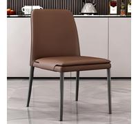Slish Brown Kitchen Dining Chair with Metal Legs, Stackable Design, Padded Seat, Ideal for Living Room and Outdoor Use, Set of 1