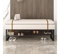 Slish Entryway Shoe Ranch with Sto Ottoman Leather Seat for Hallway Bedroom & Living Room 100cm nizer for Shoes & Accessories