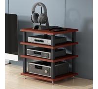 Slish HIFI Cabinet AV Ma Stand & Record Player Rack with Shock Absing Feet Power Amplifier & Equint Sto Modern Entertainment Center