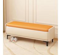 Slish Modern Sto Bench for Living Room & Entryway, Cushed Multi-Functal Ottoman, Shoe Changing Seat, 24in Bei Foyer Fur