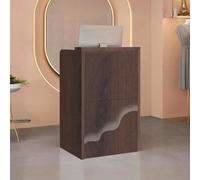 Slish White Recept Desk for Salon Boutique and Hotel Space Saving Design with Der Recept Table for Modern Interiors