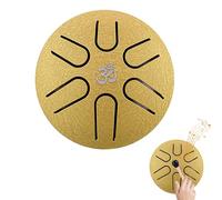 Slit Drums, Mini Steel Tongue Drum 3 inches 6 Tone Note Handpan Drum with Drumstick, Music Book, Hand Drum Percussion Instrument for Musical Education Concert Mind Healing Yoga Beginners Adult Kids