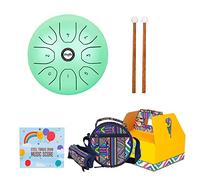 Slit Drums, Steel Tongue Drum, 5.5 Inch 8 Tone C Keys, Handpan Drum with Drumsticks, Bag, Percussion Instrument for Yoga
