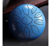 Slit Drums, Steel Tongue Drum, 6 Inches 8 Tone, Handpan Drum With Drumsticks, For Musical Education Concert Mind Healing Yoga Meditation(Blue)