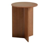 HAY - Slit Table Ø35 cm, Lacquered Walnut - Walnut