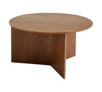 HAY - Slit Table Wood Round XL Ø65xH35,5 - Lacq walnut - Walnut