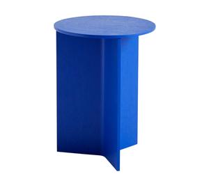 Slit Table Wood Round High side table / coffee table Hay