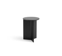 Slit Wood Coffee Table Round Ø35 Black