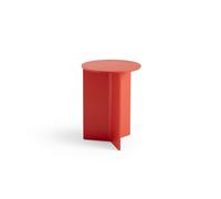 Slit Wood Coffee Table Round Ø35 Candy Red