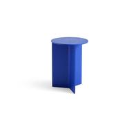 Slit Wood Coffee Table Round Ø35 Vivid Blue