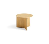 Slit Wood Coffee Table Round Ø45 Lacquered Oak