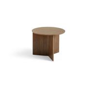 Slit Wood Coffee Table Round Ø45 Lacquered Walnut