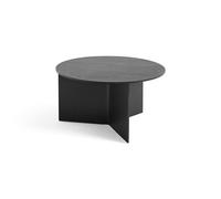 Slit Wood Coffee Table Round Ø65 Black