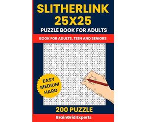 Slitherlink Puzzle Book for Adults - 200 Puzzles from Easy to Hard (25x25 Grid): Also Known as Fences, Loop the Loop, Dotty Dilemma - Progressive Japanese Logic Puzzles