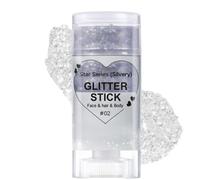 Sliver Body Glitter Stick - Sparkly Chunky Holographic Face & Hair Glitter Makeup, Sequins Stick for Lips Nails, Halloween Party Face Paint Stick