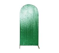 Sliver Gold Sequin Spandex Backdrop Flash Wedding Birthday Glitter Arch Double-sided Cover Wall Background(Green,80x180cm)